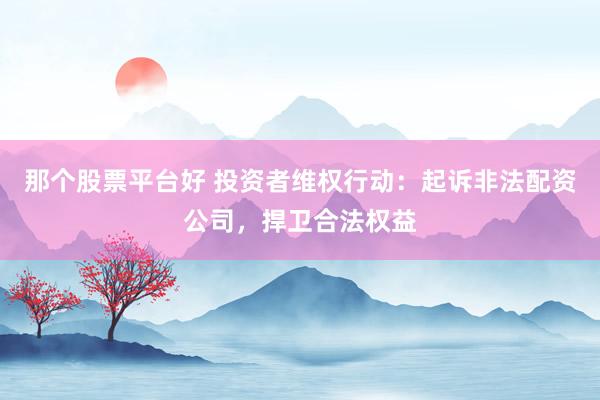 那个股票平台好 投资者维权行动：起诉非法配资公司，捍卫合法权益