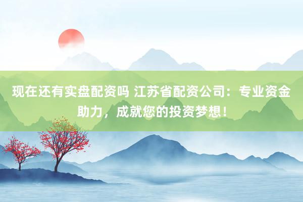 现在还有实盘配资吗 江苏省配资公司：专业资金助力，成就您的投资梦想！