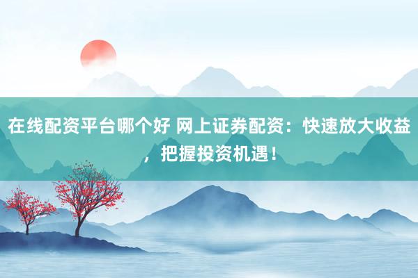 在线配资平台哪个好 网上证券配资：快速放大收益，把握投资机遇！